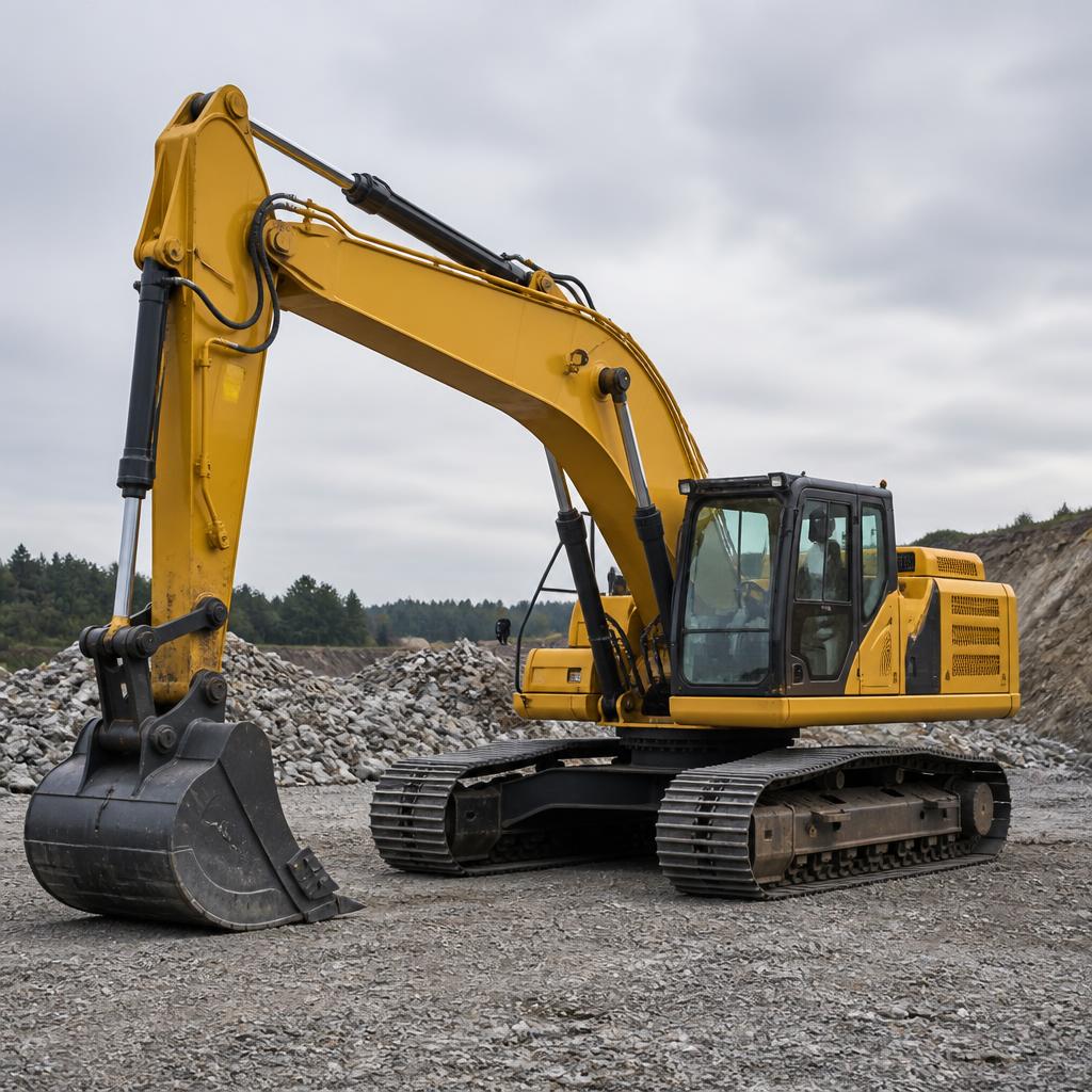 Excavator at a construction site